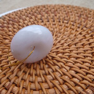 28mm Light Pinkish Lavender Type A Grade A Natural Jadeite  Carved Donut   Pendant  Gemstones Jewelry