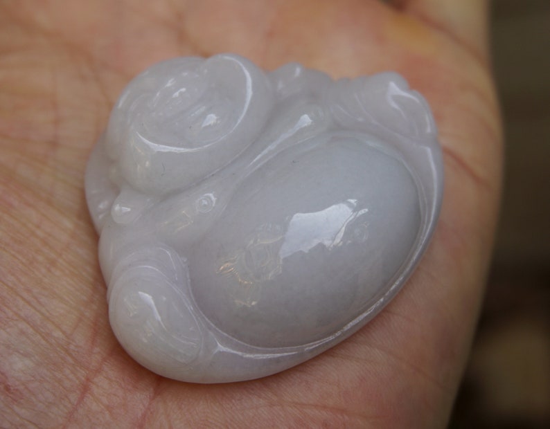 adeite Jade Pendant 100/% Natural Untreated Grade A Type Jadeite Handmade Carved Buddha Burma Gemstone w Cerificate 4674