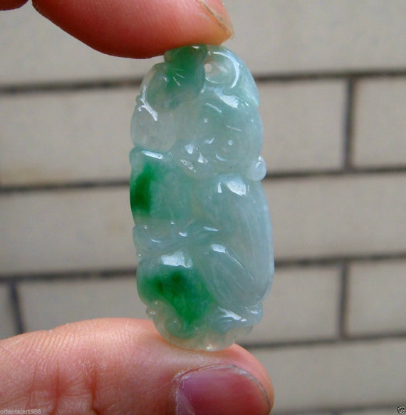 Green Jadeite Jade Pendant w Certified 100% Natural Untreated | Etsy