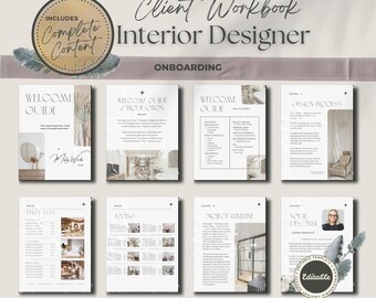 Interior Designer Welcome Guide Forms, Fully Written Content, Templates, Editable Canva Client Packet, Designer Onboarding Brochure, Com Use