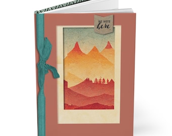 Travel Journal "We Were Here" Hardcover Journal, Notebook, Premium Vacation Trip Gift for Wanderlust Adventurer, FREE Ship & Personalize
