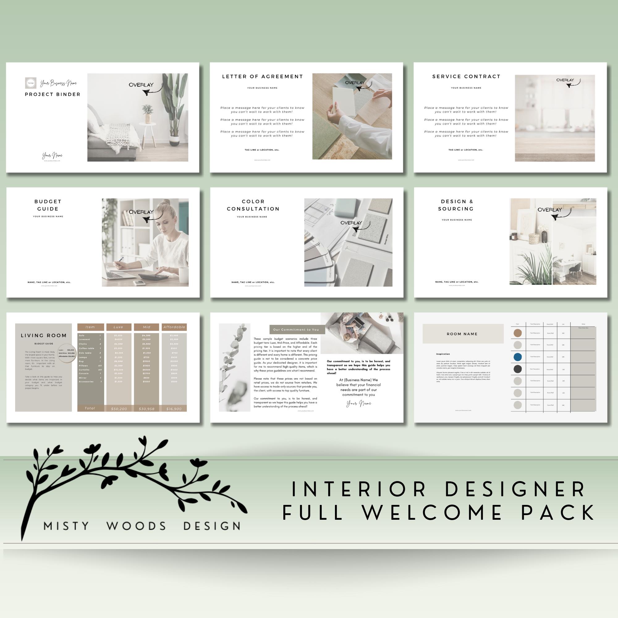 Interior Designer Business Client Welcome Packet Onboarding Canva ...
