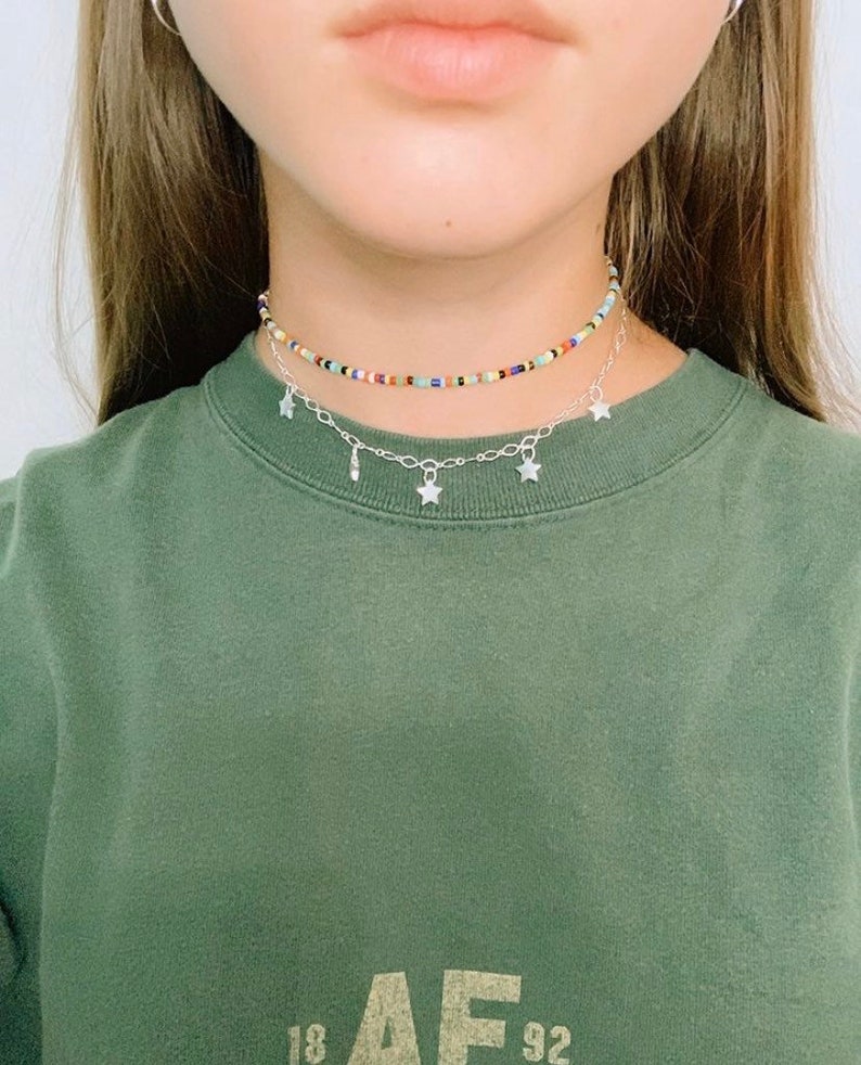 star /& rainbow choker