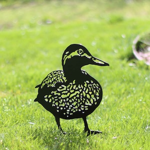Duck metal garden stake, Farm Animal Garden Stake, Yard stake, Metal garden stakes,  Duck Silhouette, Metal Ducklings, Duck Garden Art