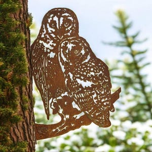 Corten Eule Skulptur Corten Metall Vogel Rustikale Eule Metall Eule Skulptur Outdoor Metall Dekor Outdoor Eule Ornament 0wl Gartendekor