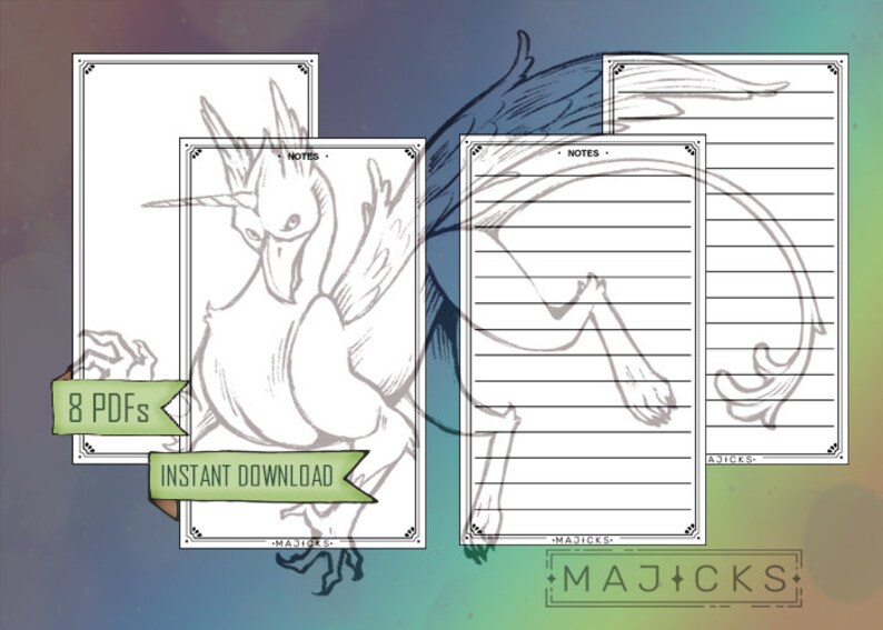 Printable Note Card | 3 X 5 Journal Note Card | Flash Card | Note Card ...