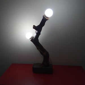 Handmade alternative lamp || wood lamp || Driftwood lamp || Elegant rustic lamp, made of old vine wood