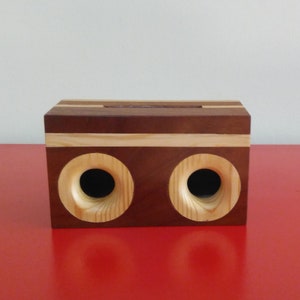 Wood speaker holder credle rest Pine speaker Smartphone speaker Unique Gift for Men Cordless Wood Speaker for Cell image 6