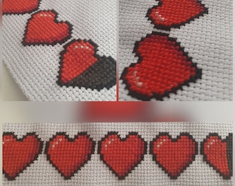 Pixel Art, Bookmark Cross-stitch Pattern, Gaming Heroes and Pixel