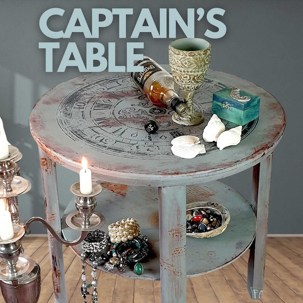 CAPTAIN'S TABLE  Kolonial-Beistelltisch rund