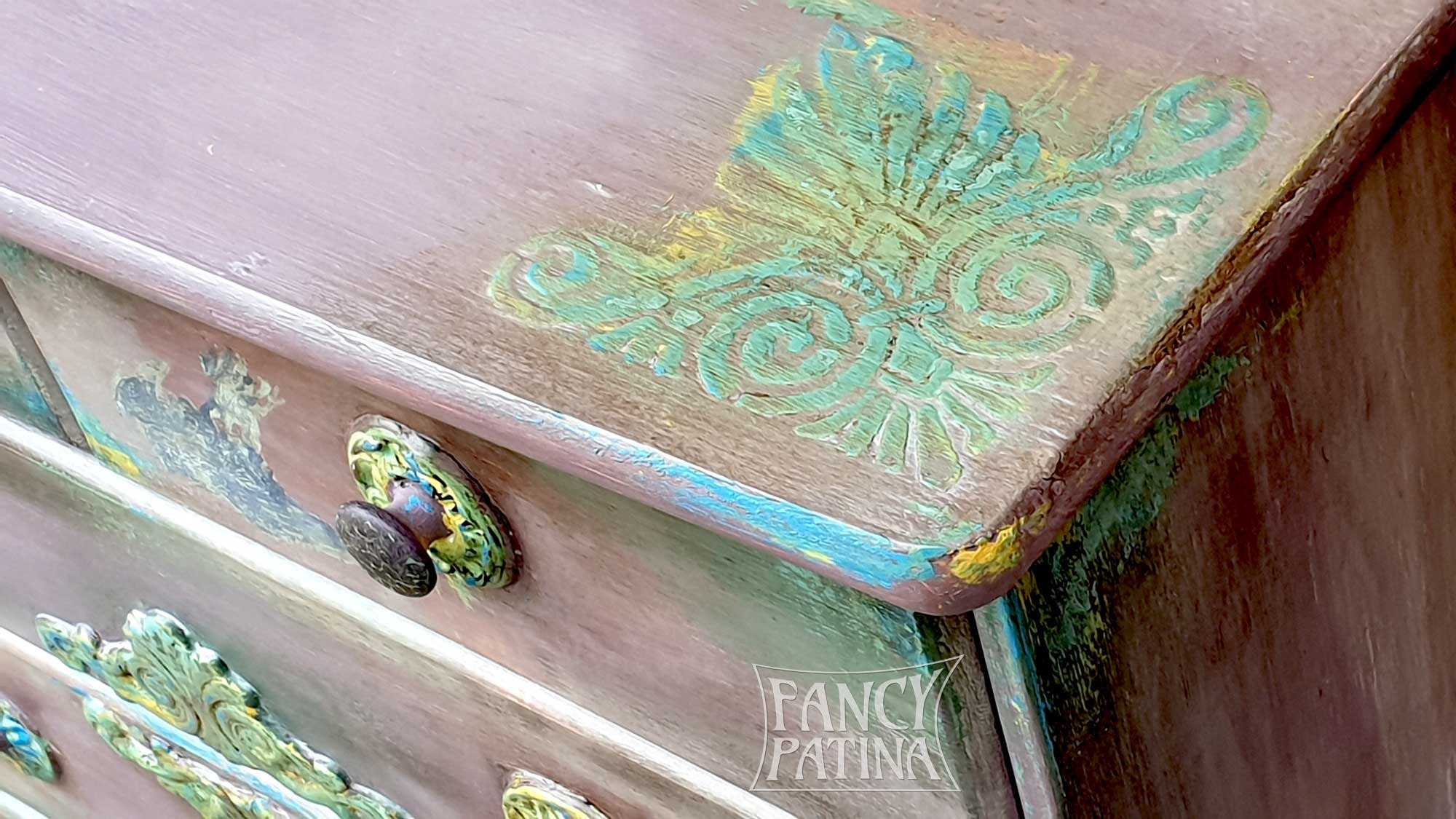 Vintage Boho Kommode VIOLETTA von Fancy Patina in zartem lila | Etsy