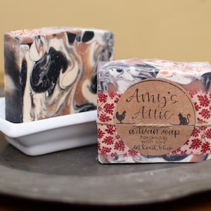 Rose Clay Charcoal Soap-100% Pure Essential Oil Soap-Goat Milk Soap-Palm Free Soap-Tallow Soap-Handmade Cold Processed Soap-Natural Soap