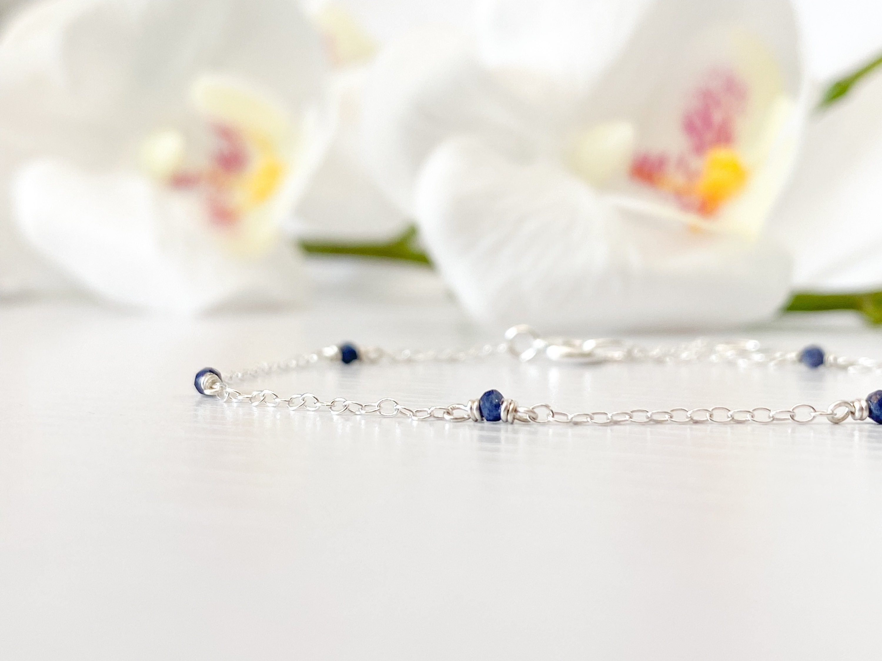 Dainty 2024 sapphire bracelet