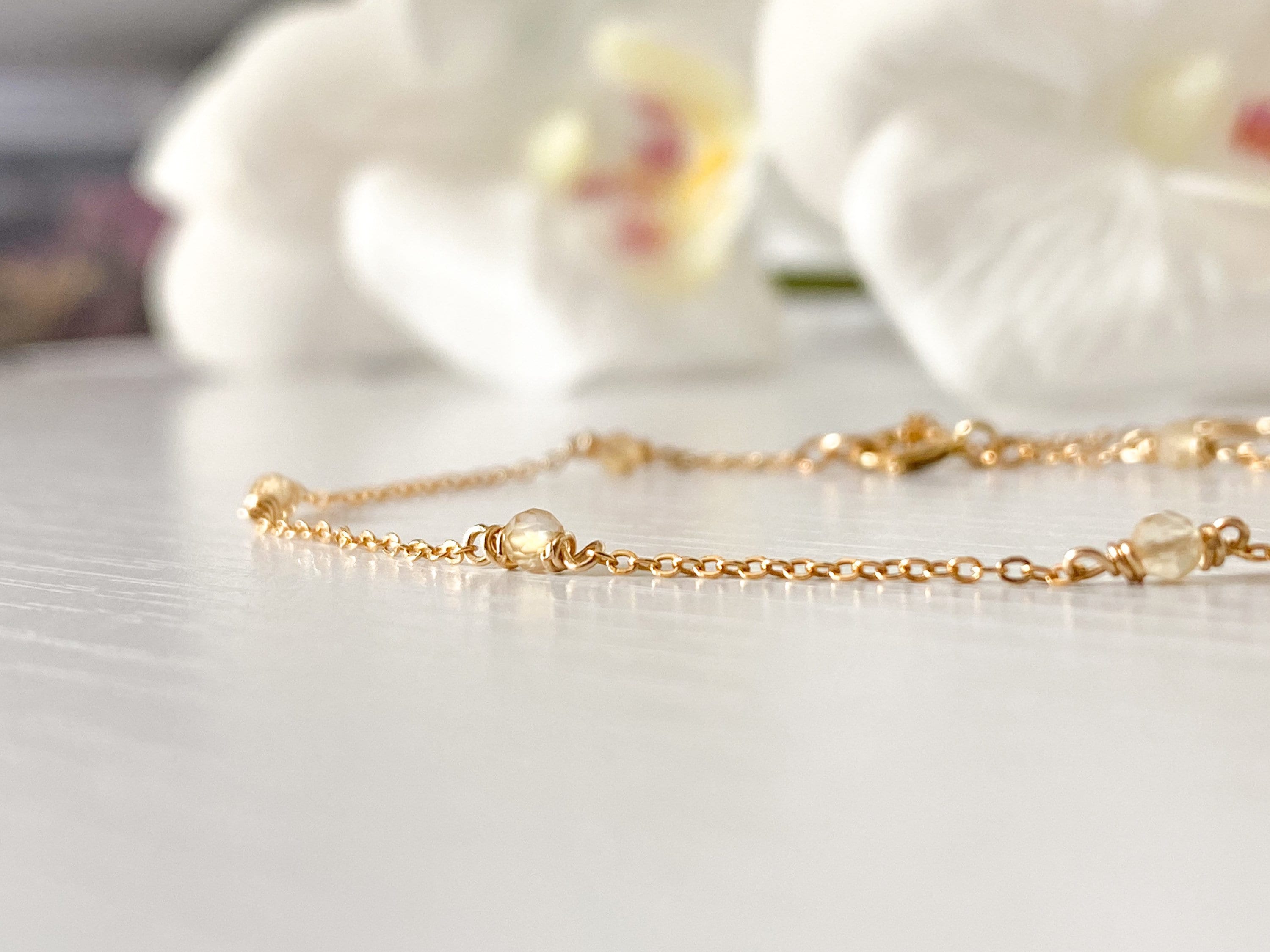 Citrine hotsell bracelet etsy