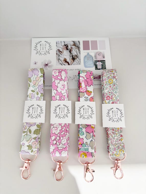 Liberty lanyard, pretty floral lanyard, teacher gift, nursery teacher gift, Liberty of London