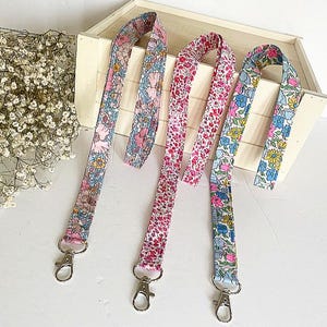 Liberty lanyard, pretty floral lanyard, teacher gift, nursery teacher gift, Liberty of London