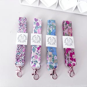Liberty lanyard with safety clip, pretty floral lanyard, teacher gift, nursery teacher gift, Liberty of London