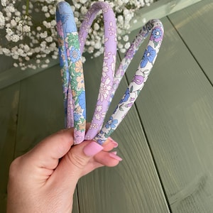 Skinny hairband set of 3, super skinny Alice band, toddler hairband, girls hairband gift set, Liberty of London headband, skinny headband