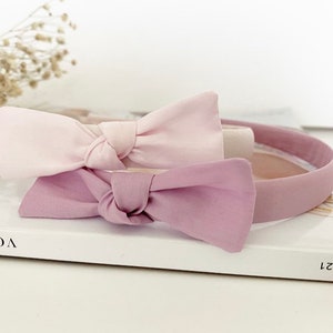 Liberty of London Alice band, skinny hairband, Hair accessory gift, Liberty hairband, pink headband, toddler hairband, pretty bow hairband