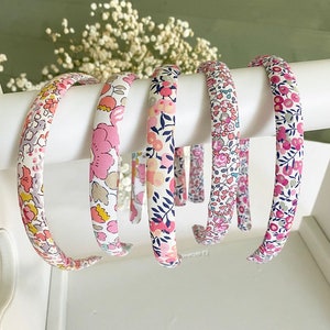 Liberty of London Alice band, skinny Alice band, floral pink hairband, handmade Alice band, toddler headband, pink kids hairband