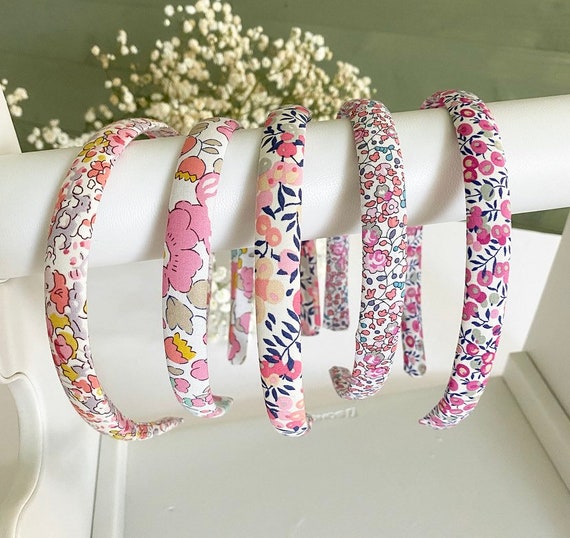 Liberty of London Alice band, skinny Alice band, floral pink hairband, handmade Alice band, toddler headband, pink kids hairband