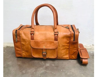 Leather Duffle, Travel Bag, Gym Bag, Carry On Luggage, Overnight Bag