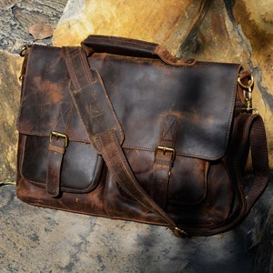 Vintage Leather Messenger Bags Men