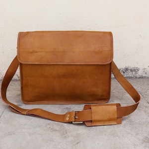 Petit sac besace en cuir sac bandoulière voyage IPAD sac bureau sac à main rustique vintage marron cadeau pour homme femme meilleurs cadeaux pour maman