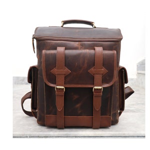 Sac à dos en cuir véritable pour homme, femme, sac à dos de voyage, ordinateur portable personnalisé, école, vacances, randonnée, sac à dos extérieur, cadeau fête des mères