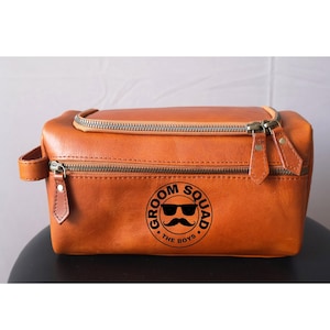 Echtleder Kulturtasche Dopp Kit Trauzeugen Geschenke für Ihn Leder Rasur Make-up Kosmetiktasche Hochzeit Jahrestag Geschenk Weihnachtsgeschenk