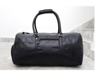 Leather Travel Bag Leather Duffel Bag Weekender bag Duffle Bag Leather Overnight Bag Cabin Travel Bag Black Duffel Gym Bag Custom Gifts