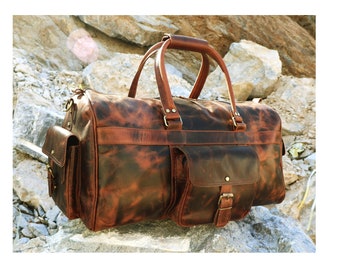 Leder Duffle Bag Große Reisetasche Leder Weekender Personalisierte Outdoor-Tasche Handgepäck Reisetasche Trauzeugen Trauzeugen Geschenke Gepäckanhänger