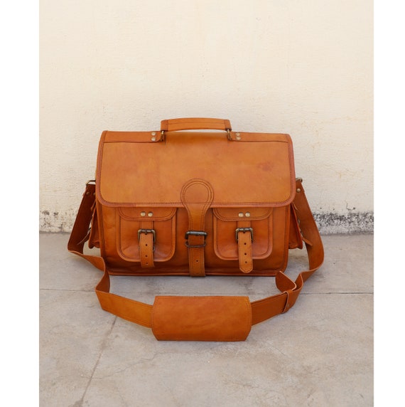 Leather Crossbody Bag for Women School College Messenger Bag Laptop Handbag for Men Handmade Brown Vintage Rustic Leather Bag Personalized Etsy