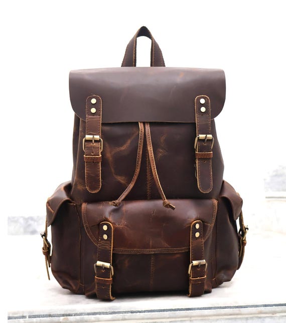 Buffalo Leather Backpack 16 display picture 1