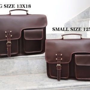 Handgefertigte Büffelleder Messenger Crossbody Satchel BAG für Männer Frauen Vintage Rustikale Handtasche Leder Aktentasche Beste Mutter Geschenk Bild 9