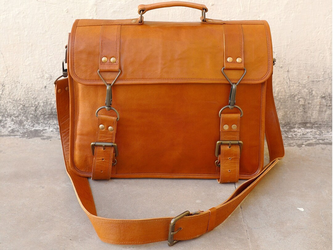 LEATHER BRIEFCASE Large MESSENGER Bag Laptop Briefcase Laptop Bag Women