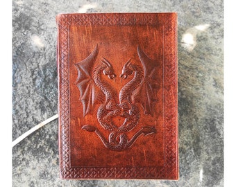 Embossed Dragon Leather Journal: Vintage Sketchbook, Celtic Grimoire