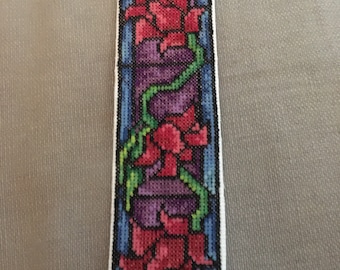 Rose stained glass bookmark