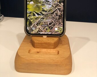 iPhone Charging dock, docking station, iPhone charger, tech, desk, bedside accessory, gift for him, her, personalised