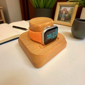 Handcrafted Wooden Watch Charging Dock: Apple Watch
