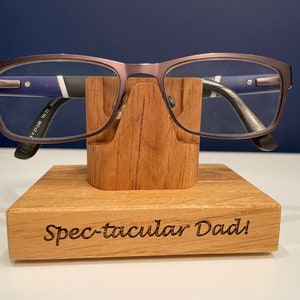 Glasses stand, spectacle holder, wooden  eye glasses holder,  gift for Mum, Dad, Father of the bride, Grandad, Grandma Nan Bedside accessory