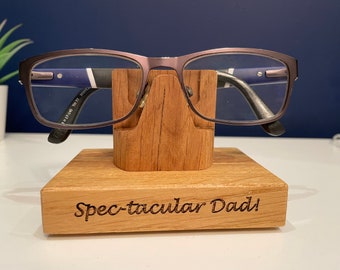 Glasses stand, spectacle holder, wooden  eye glasses holder,  gift for Mum, Dad, Father of the bride, Grandad, Grandma Nan Bedside accessory