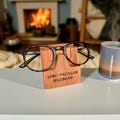 Personalized Oak Glasses Stand: Handcrafted Spectacle Holder