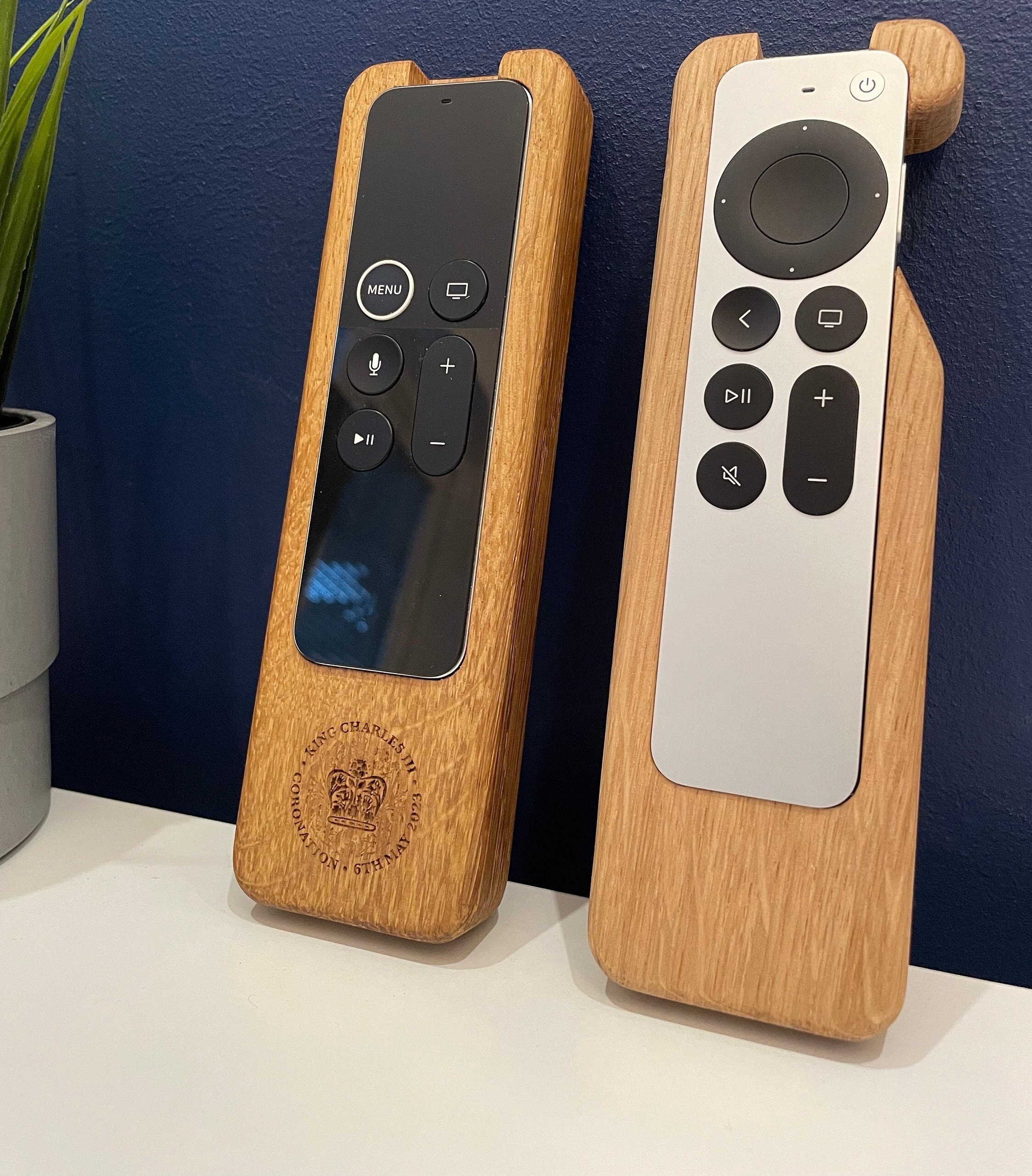 Apple TV Remote Holder Remote Case First generation Siri and 4K TV Remote Holder Gift for Apple User Dad Gift Solid Oak Etsy