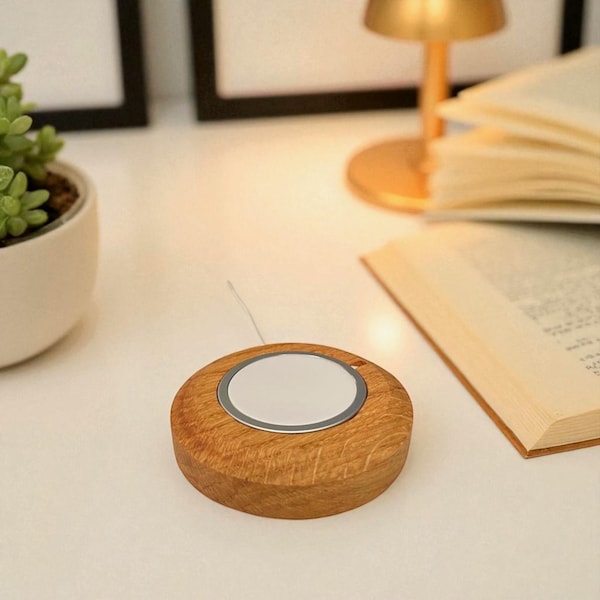 Supporto di ricarica MagSafe in rovere massello: supporto da tavolo o da parete