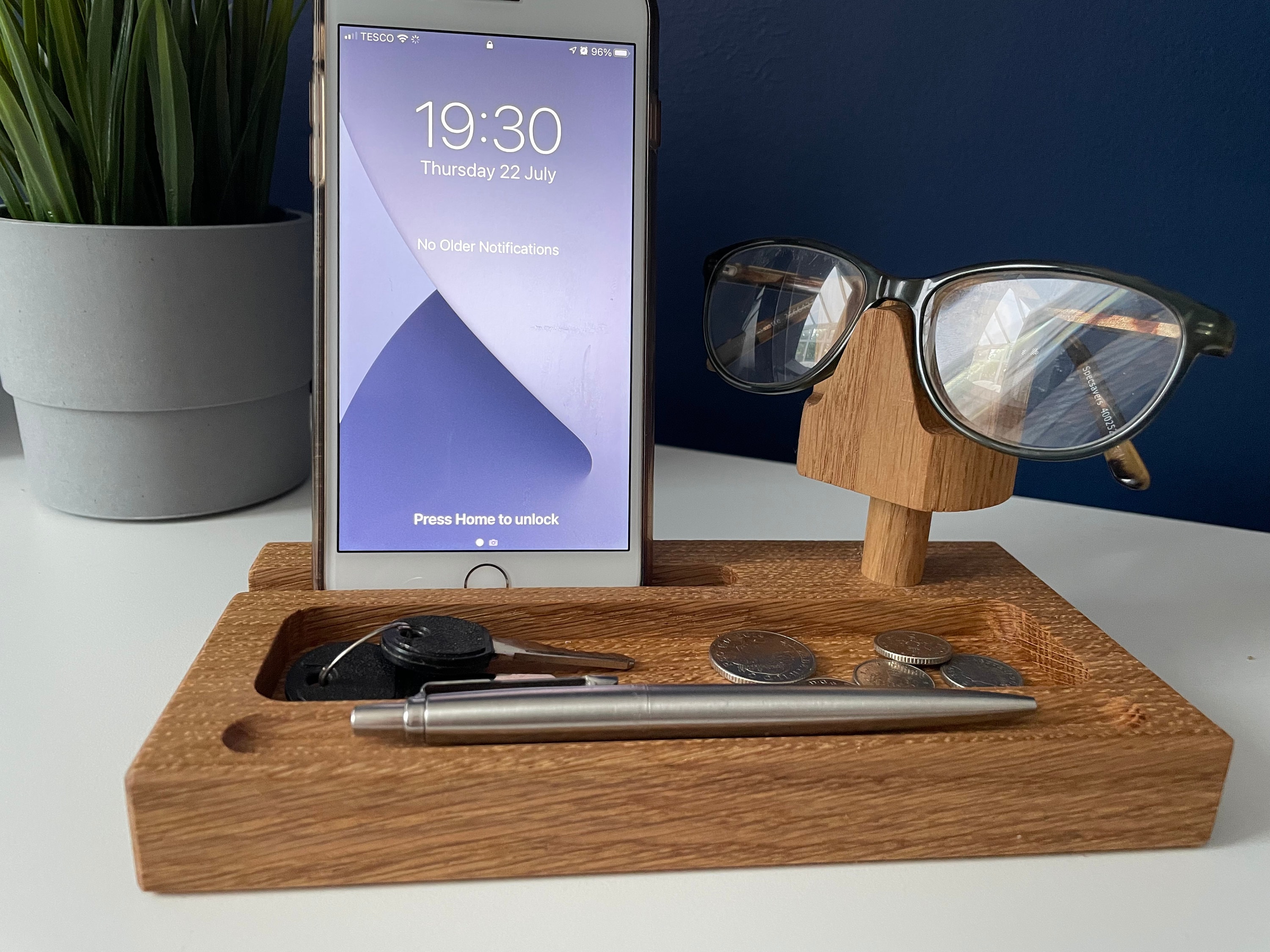 Bedside Organiser Desk Organiser Phone and Glasses Holder Etsy UK