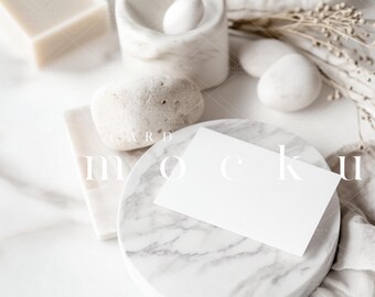 Esthetician Business Card Mockup: Skincare Template (3.5x2 inch) (JPG, PSD, PDF Guide)