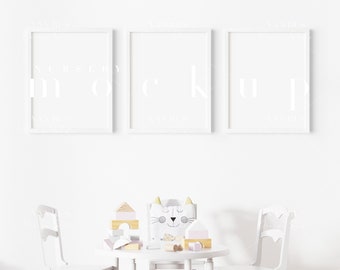 Nursery 3-Frame Mockup: Clean, Simple Design (Digital Download)