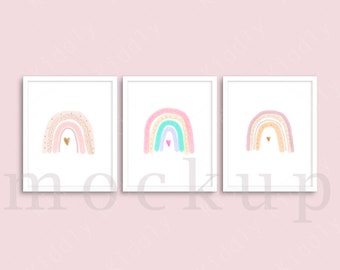 8x10 Frame Mockup Set Of 4 Digital Mockups Pastel Pink Etsy