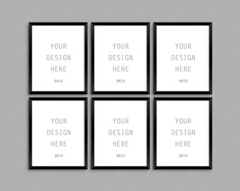 6 Frame Mockup Etsy